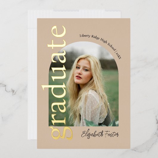 Moderner Foto Abschluss Folieneinladung (Briefumschlag)