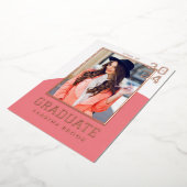 Moderner Foto Abschluss Folieneinladung (Gedreht)