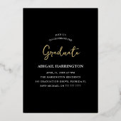 Moderner Foto Abschluss Folieneinladung (Rückseite)