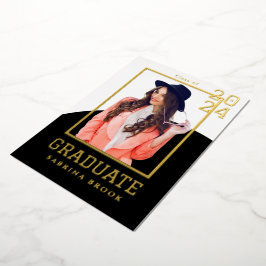 Moderner Foto Abschluss Folieneinladung