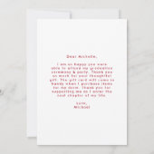 Moderner Foto-Abschluss für Arkadenrost Dankeskarte (Rückseite)