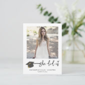 Moderner Foto-Abschluss für bürstenbehaftete Gradu Postkarte (Stehend Vorderseite)