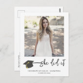 Moderner Foto-Abschluss für bürstenbehaftete Gradu Postkarte (Vorne/Hinten)