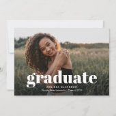 Moderner Foto-Abschluss für fett formatiertes  Ankündigung (Vorderseite)