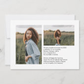 Moderner Foto-Abschluss für fett formatiertes Ankündigung (Rückseite)