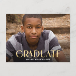 Moderner Foto-Abschluss für Graduate Postkarte