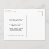 Moderner Foto-Abschluss für Grüne und Goldene Böge Ankündigungspostkarte (Rückseite)