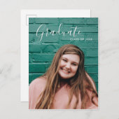 Moderner Foto-Abschluss für Helle Fun Ankündigungspostkarte (Vorne/Hinten)