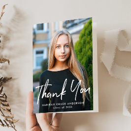 Moderner Foto-Abschluss für Pinsel Dankeskarte