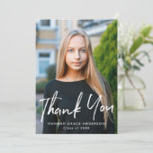 Moderner Foto-Abschluss für Pinsel Dankeskarte (Stehend Vorderseite)