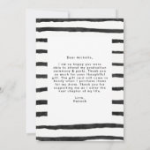 Moderner Foto-Abschluss für Pinsel Dankeskarte (Rückseite)