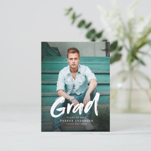 Moderner Foto-Abschluss für Pinsel Postkarte (Stehend Vorderseite)