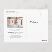 Moderner Foto-Abschluss für Pinsel Postkarte (Rückseite)