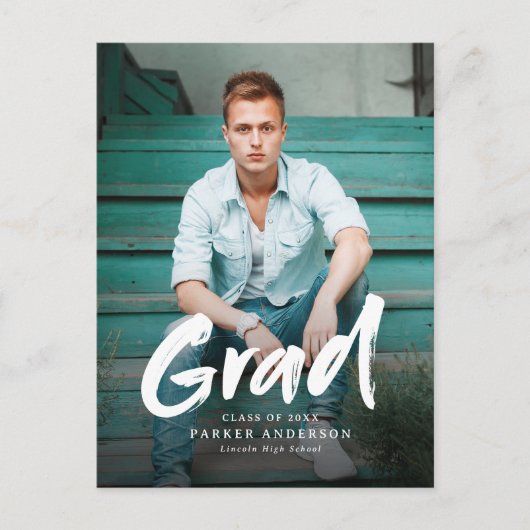 Moderner Foto-Abschluss für Pinsel Postkarte (Vorderseite)