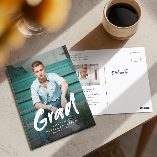 Moderner Foto-Abschluss für Pinsel Postkarte