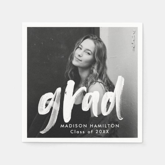 Moderner Foto-Abschluss für Pinsel Serviette (Vorderseite)