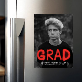 Moderner Foto-Abschluss für Rote Spray-Malerei Magneteinladung