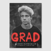 Moderner Foto-Abschluss für Rote Spray-Malerei Magneteinladung (Vorderseite)