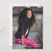 Moderner Foto-Abschluss für Script-Graduate Einladung (Vorderseite)