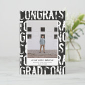 Moderner Foto Abschluss inv Einladung (Stehend Vorderseite)