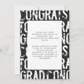 Moderner Foto Abschluss inv Einladung (Rückseite)