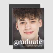 Moderner Foto Abschluss Magnetische Ankündigung (Vorne/Hinten)