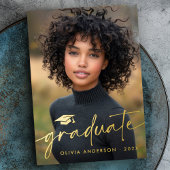 Moderner Foto-Abschluss mit minimalem Skripthöchst Folieneinladung