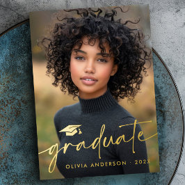 Moderner Foto-Abschluss mit minimalem Skripthöchst Folieneinladung