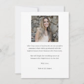 Moderner Foto-Abschluss mit Pinselstrich Mitteilungskarte (Rückseite)