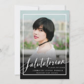 Moderner Foto Abschluss Salutatorian V2 Ankündigung (Vorderseite)