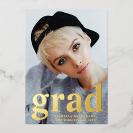 Moderner Foto Abschluss Schwarzer Goldschmied Folieneinladung