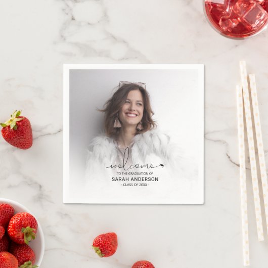 Moderner Foto Abschluss Serviette (Beispiel)