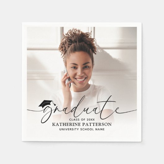 Moderner Foto Abschluss Serviette (Vorderseite)