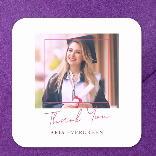 Moderner Foto Abschluss Umschlag Aufkleber