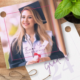 Moderner Foto Abschluss Umschlag Aufkleber Geschenkanhänger