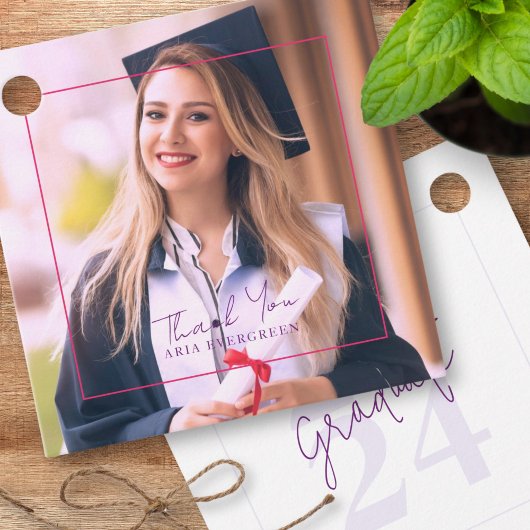 Moderner Foto Abschluss Umschlag Aufkleber Geschenkanhänger