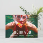 Moderner Foto Abschluss Vielen Dank Ankündigung (Stehend Vorderseite)