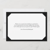 Moderner Foto Abschluss Vielen Dank Ankündigung (Rückseite)