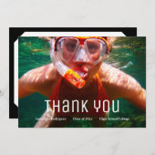 Moderner Foto Abschluss Vielen Dank Ankündigung (Vorne/Hinten)