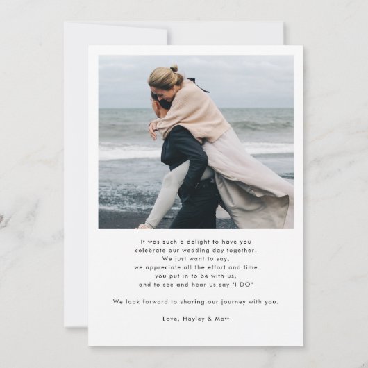 Moderner Foto Arch 2 Dankeskarte (Rückseite)