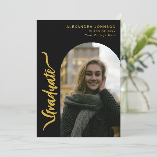 Moderner Foto Arch Abschluss Ankündigung (Stehend Vorderseite)