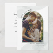 Moderner Foto Arch Blush Save The Date (Vorne/Hinten)