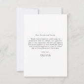 Moderner Foto Arch Typografy Abschluss Dankeskarte (Rückseite)