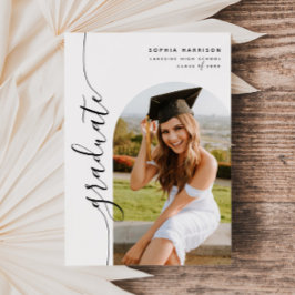 Moderner Foto Arch Vertical Script Abschluss Einladung