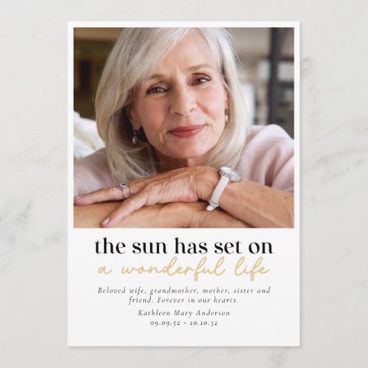 Moderner Foto Beerdigungsauftrag Programm (Vorderseite)