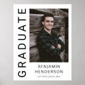 Moderner Foto Boy 2023 Abschluss Ankündigung Poster (Vorne)