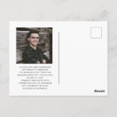 Moderner Foto Boy 2023 Abschluss Ankündigung Postkarte (Rückseite)