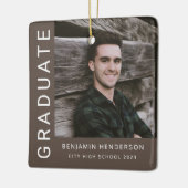 Moderner Foto Boy 2023 Abschluss Keramikornament (Links)