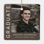 Moderner Foto Boy 2023 Abschluss Keramikornament (Rückseite)