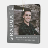 Moderner Foto Boy 2023 Abschluss Keramikornament (Links)